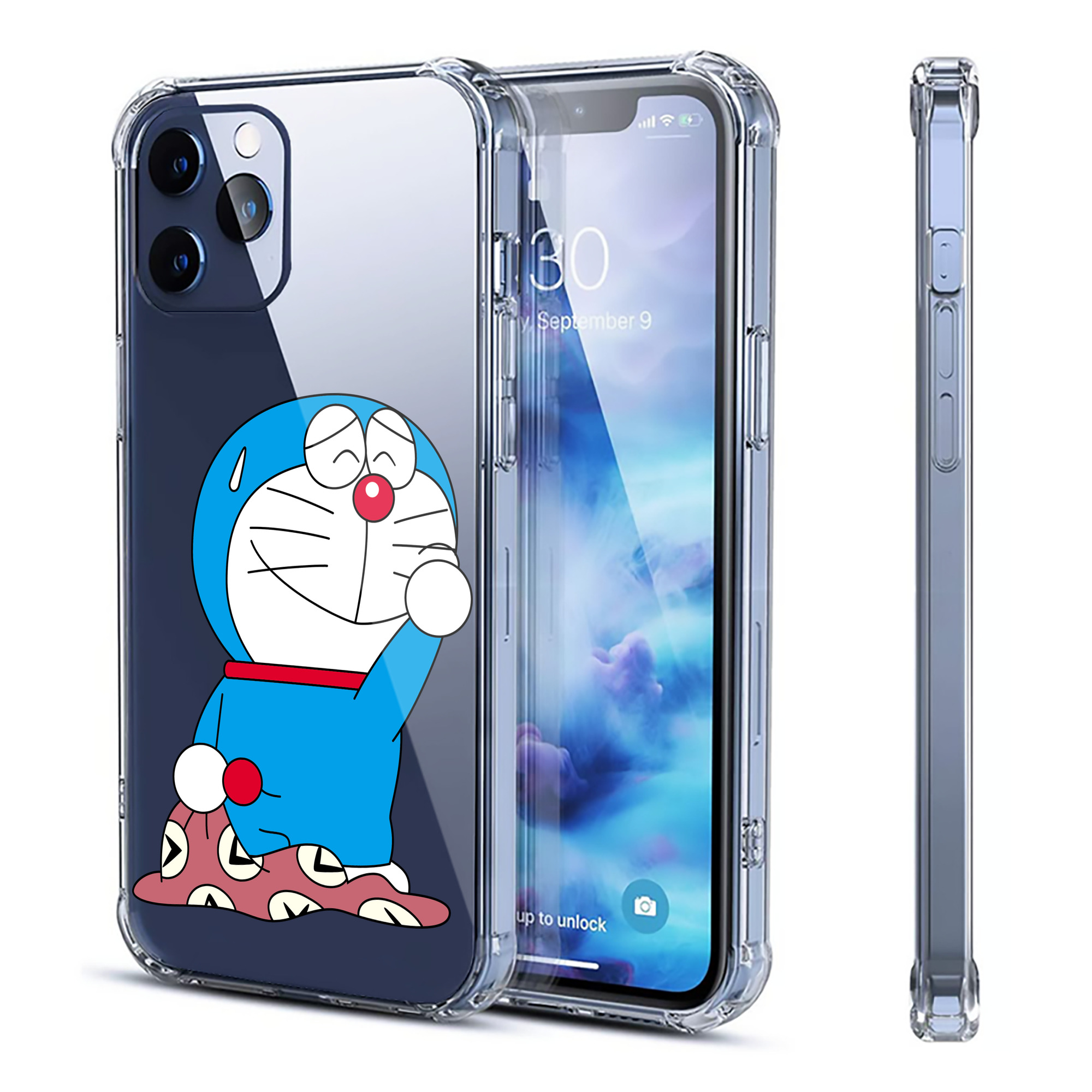 （画像用） ドラえもん Doraemon 【iPhone 12シリーズ対応】透明スマホケース（クリアソフトケース）